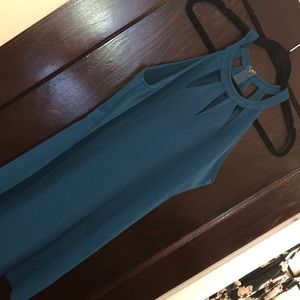 NWOT Teal blue high Neck dress